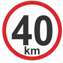 Samolepka reflexná malá - 40km