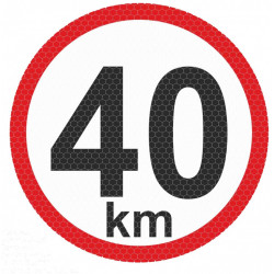 Samolepka reflexná malá - 40km