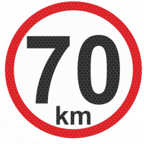 Samolepka reflexná malá - 70km