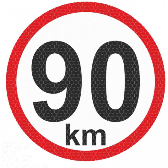 Samolepka reflexná malá - 90km