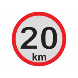 Samolepka reflexná veľká - 20km