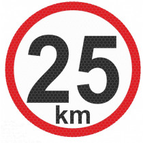 Samolepka reflexná veľká - 25km