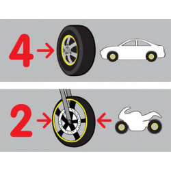 Farebný lem 17"-20" diskov, jantárová