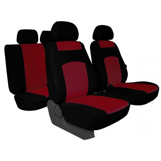 Autopoťahy Classic plus bordovo-čierne (frote-textil)