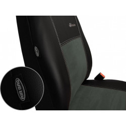 Autopoťahy Exclusive Alcantara tmavo šedo-čierne (Alcantara-koža)