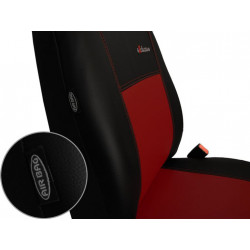 Autopoťahy Exclusive Leather bordovo-čierne (koža)