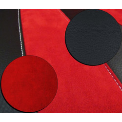 Autopoťahy GT tmavo šedo-čierne (Alcantara-koža)