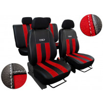 Autopoťahy GT červeno-čierne (Alcantara-koža)
