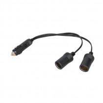 Predlžovací kábel 2-zásuvky 12/24V 25cm