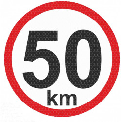 Samolepka reflexná veľká - 50km