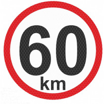 Samolepka reflexná veľká - 60km