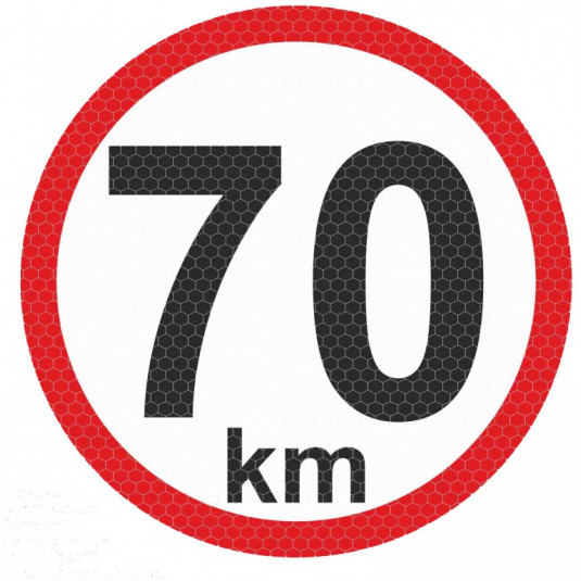 Samolepka reflexná veľká - 70km