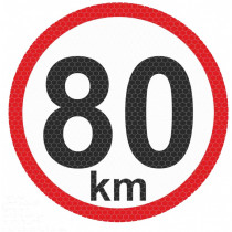 Samolepka reflexná veľká - 80km