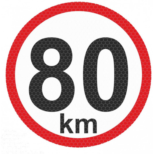 Samolepka reflexná veľká - 80km