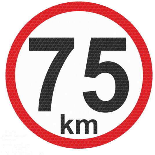 Samolepka reflexná veľká - 75km
