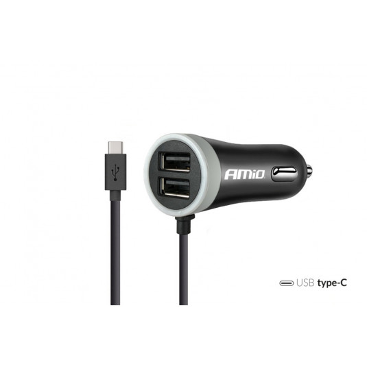 Nabíjačka do auta 12/24V USB Type C + 2x USB 2.4A PCH PRO-3