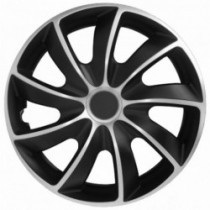 Puklice 16 palcové strieborno-čierne