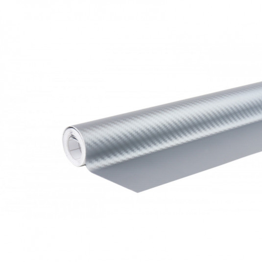 Karbónová fólia strieborná 3D 30cm x 150cm