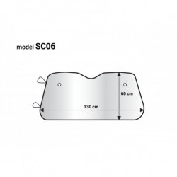 Clona na predné sklo strieborná - 130x60 cm