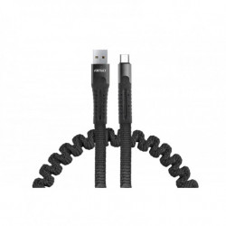 Pružinový kábel USB+microUSB 120cm FullLINK UC-12