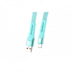 Pružinový kábel USB+USB-C 120cm FullLINK UC-14