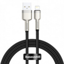 USB kábel Lightning Baseus Cafule, čierny 2,4A 100 cm