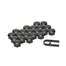 Kryty na skrutky 19mm čierne 21ks