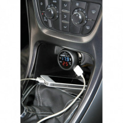 Digitálny voltmeter 12/24V s teplomerom a USB výstupom