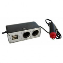 Multi zásuvka zapaľovača 2+2 USB s káblom 12/24 V
