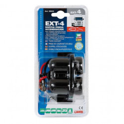 Zásuvka s uzáverom dvojitá 12/24 V do 15 A