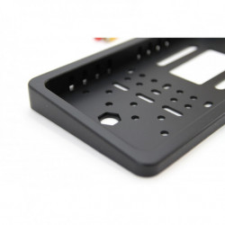 Asistenty parkovania TFT01 4,3” s kamerou CAM-402 LED v podložke pod ŠPZ, 4-senzorové, strieborné