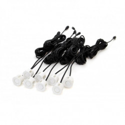 Asistenty parkovania LED-GRAF 8-senzorové bielé