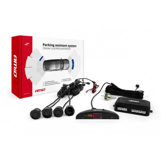 Asistenty parkovania LED 4-senzorové, čierne