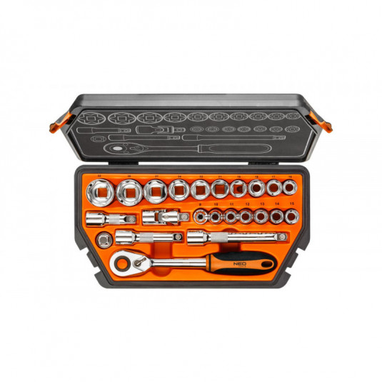 NEO Nástrčné kľúče 1/2, súprava 23ks