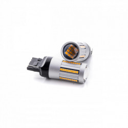 W21W LED žiarovka (66 x SMD 2016) oranžová canbus V2