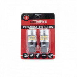 W21W LED žiarovka (54 x SMD 2016) jantár canbus