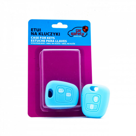 Epkc53 silikónový obal na kľúče - svetlo modrá Citroen Peugeot Toyota