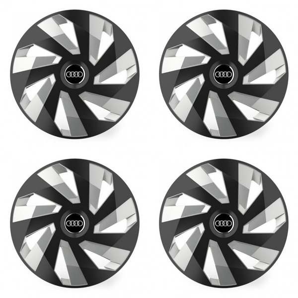 puklice pre  Audi 15 Vector RC black and silver