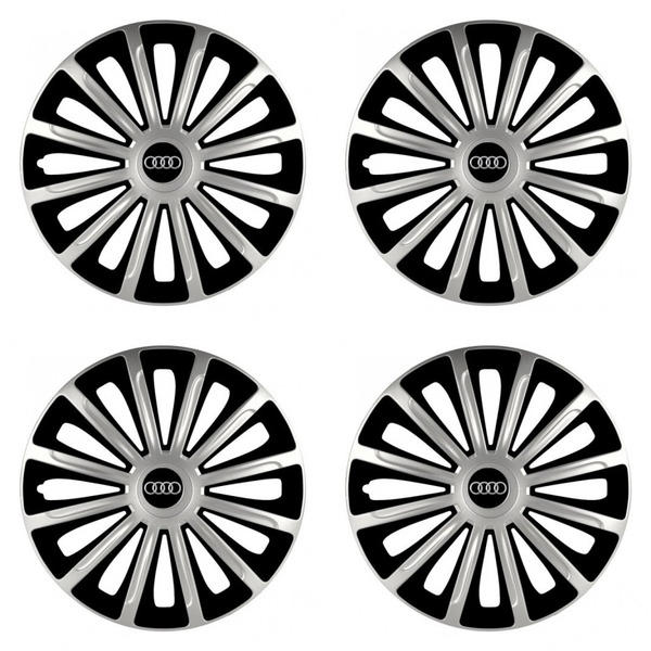 puklice pre  Audi 15 TREND silver and black
