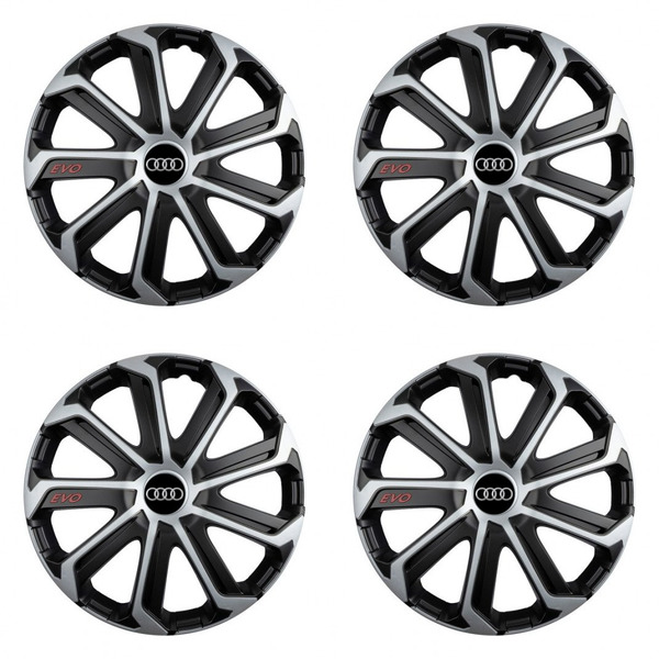 puklice pre Audi 14 Evo black&silver