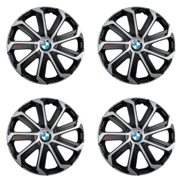puklice pre BMW 16 Evo black&silver