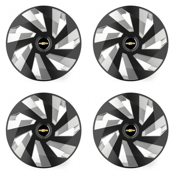 puklice pre Chevrolet 16 Vector RC black and silver