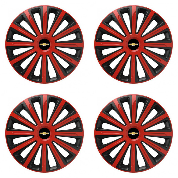 puklice pre Chevrolet 16 TREND red and black