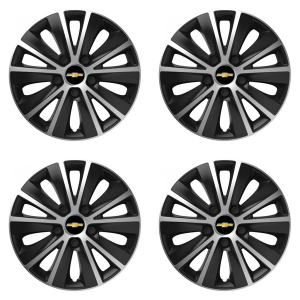 puklice pre Chevrolet 14 RAPIDE silver and black