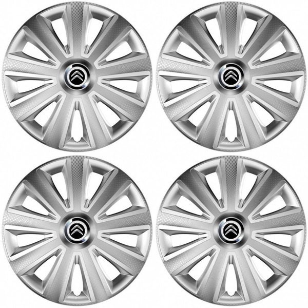 puklice pre Citroen 14 Aviator carbon RC silver