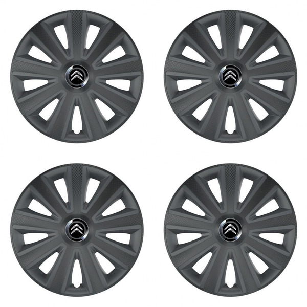 puklice pre Citroen 15 Aviator carbon grafite