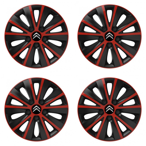 puklice pre Citroen 14 RAPIDE red and black