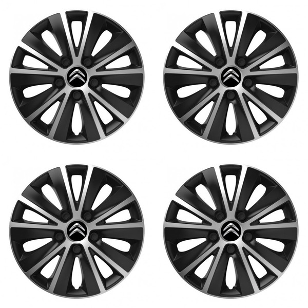 puklice pre Citroen 16 RAPIDE silver and black