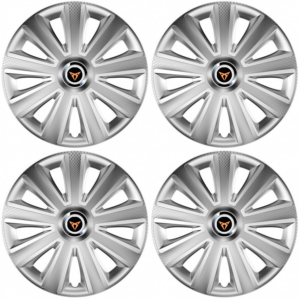 puklice pre Cupra 14 Aviator carbon RC silver