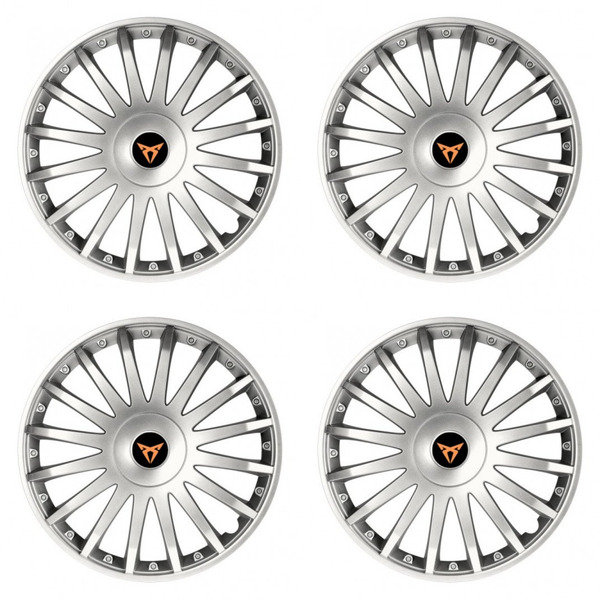 puklice pre Cupra 15 CRYSTAL silver